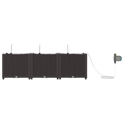 Gartenpflanzer Braun 120 x 40 x 37.5 cm Stahl
