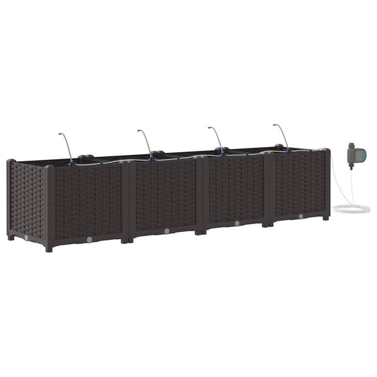 Gartenpflanzer Braun 160 x 40 x 37.5 cm Stahl