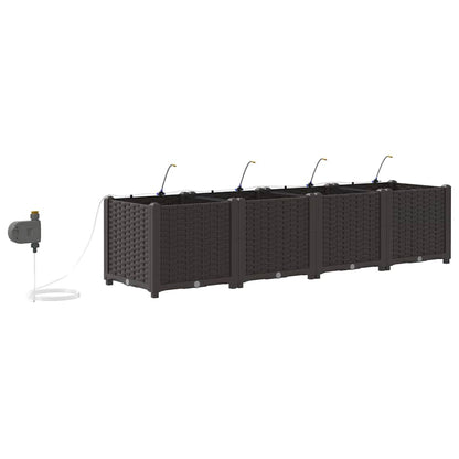 Gartenpflanzer Braun 160 x 40 x 37.5 cm Stahl