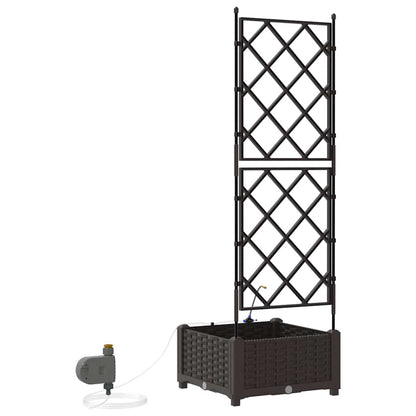 Gartenpflanzer Braun 40 x 40 x 126 cm Stahl