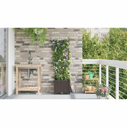 Gartenpflanzer Braun 40 x 40 x 142 cm Stahl