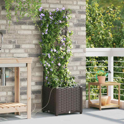Gartenpflanzer Braun 40 x 40 x 142 cm Stahl