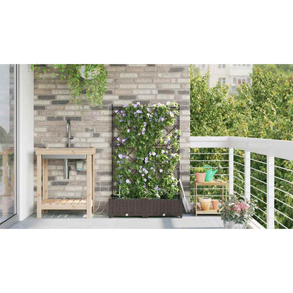 Gartenpflanzer Braun 80 x 40 x 126 cm Stahl