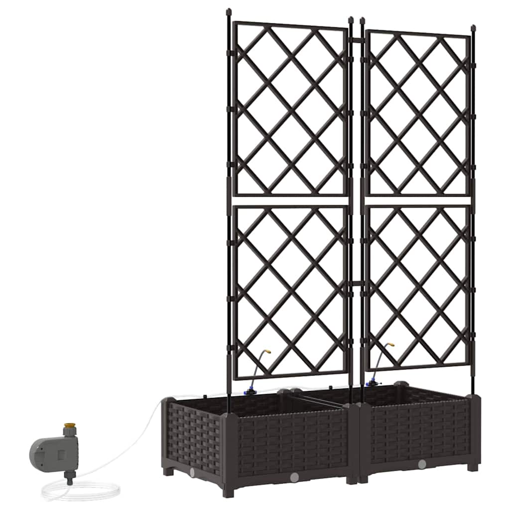 Gartenpflanzer Braun 80 x 40 x 126 cm Stahl