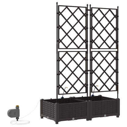 Gartenpflanzer Braun 80 x 40 x 126 cm Stahl