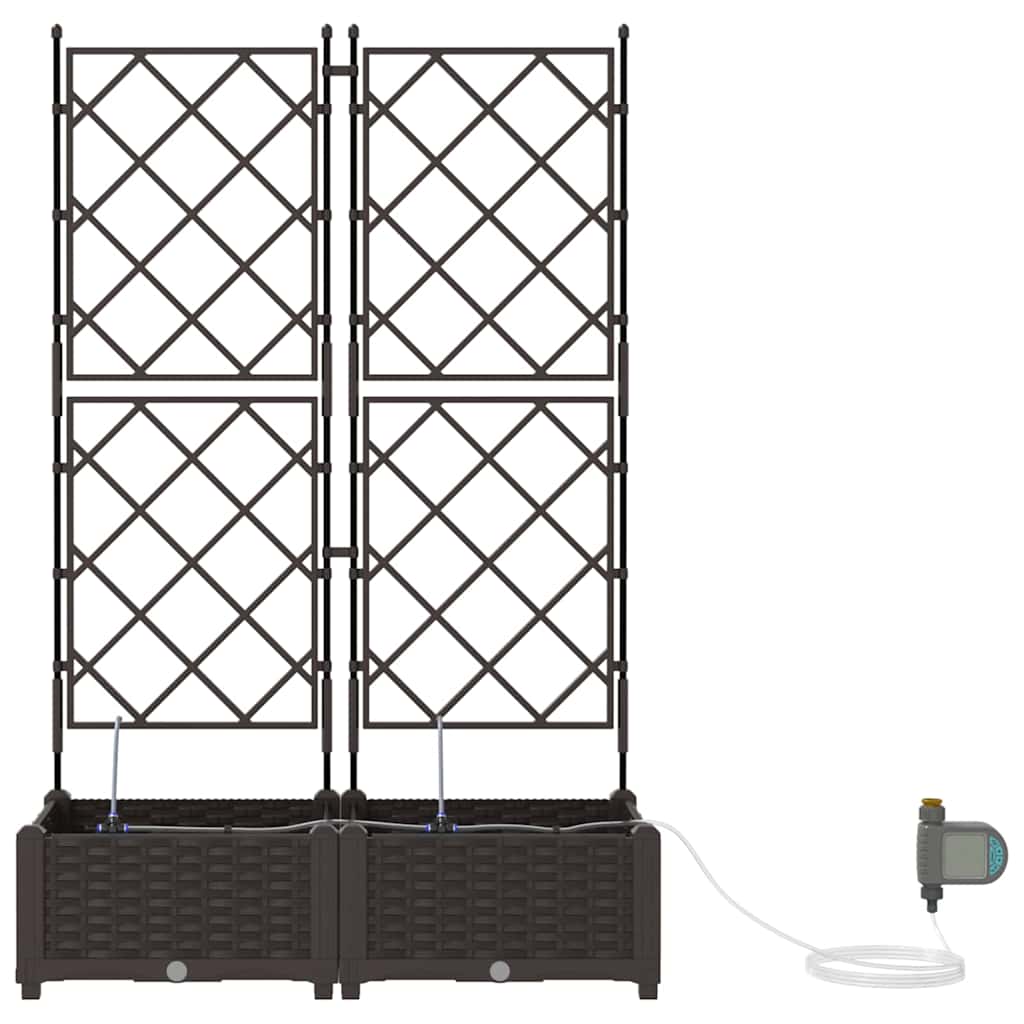 Gartenpflanzer Braun 80 x 40 x 126 cm Stahl