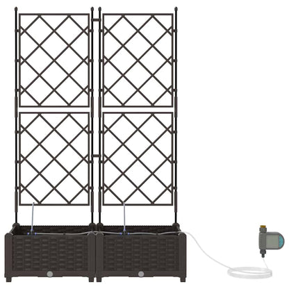 Gartenpflanzer Braun 80 x 40 x 126 cm Stahl