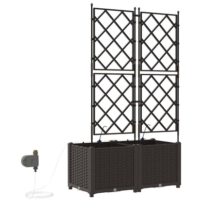 Gartenpflanzer Braun 80 x 40 x 142 cm Stahl