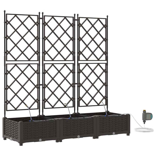 Gartenpflanzer Braun 120 x 40 x 126 cm Stahl