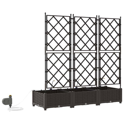 Gartenpflanzer Braun 120 x 40 x 126 cm Stahl