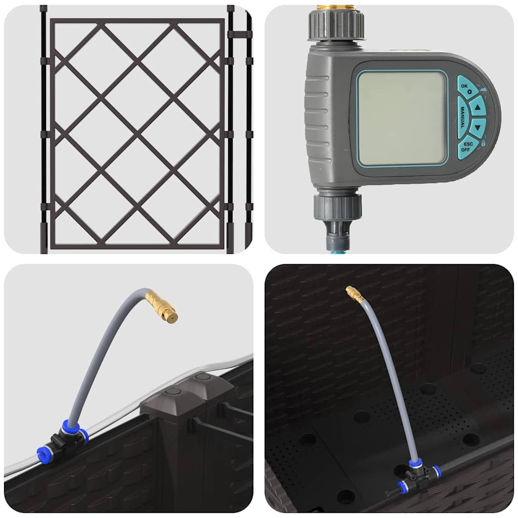 Gartenpflanzer Braun 120 x 40 x 142 cm Stahl