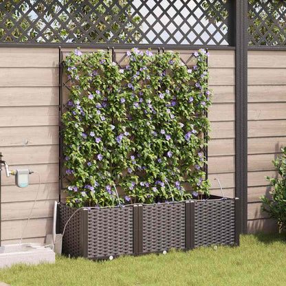 Gartenpflanzer Braun 120 x 40 x 142 cm Stahl