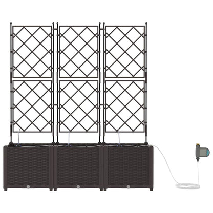 Gartenpflanzer Braun 120 x 40 x 142 cm Stahl