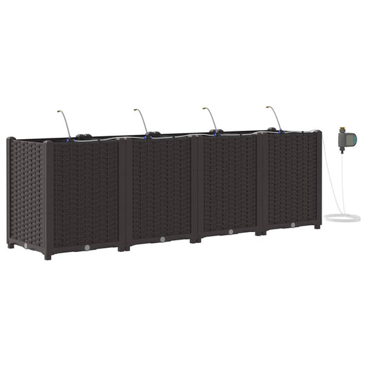 Gartenpflanzer Braun 160 x 40 x 52 cm Stahl