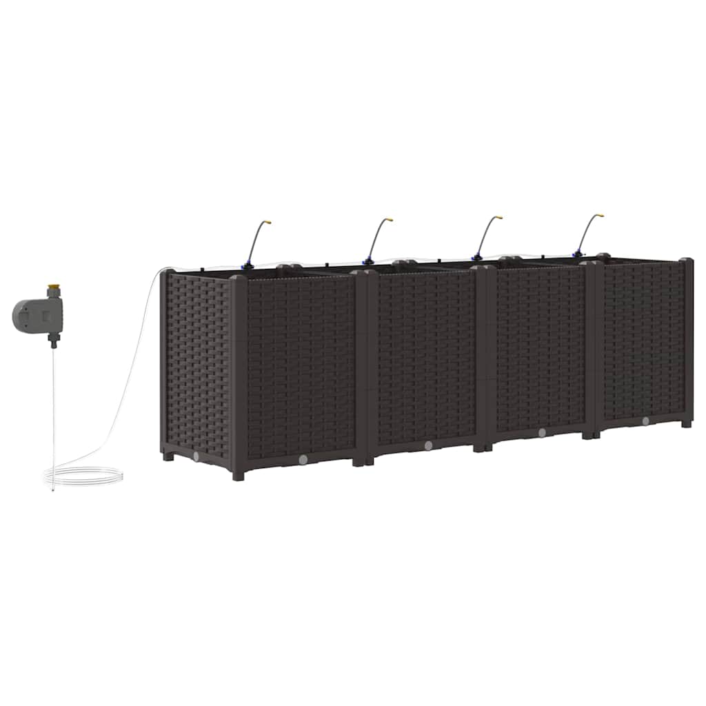 Gartenpflanzer Braun 160 x 40 x 52 cm Stahl