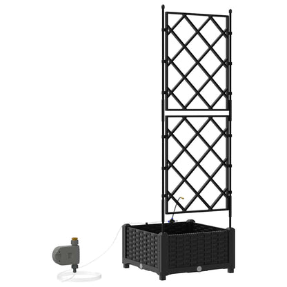 Gartenpflanzer Schwarz 40 x 40 x 126 cm Stahl