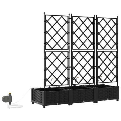 Gartenpflanzer Schwarz 120 x 40 x 126 cm Stahl