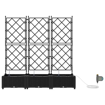 Gartenpflanzer Schwarz 120 x 40 x 126 cm Stahl