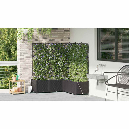 Gartenpflanzer Schwarz 120 x 120 x 142 cm Stahl