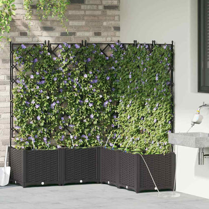 Gartenpflanzer Schwarz 120 x 120 x 142 cm Stahl