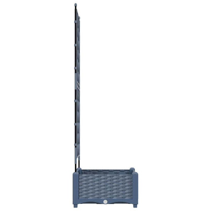 Gartenpflanzer mit Gitter Grau 40 x 40 x 125,5 cm PP