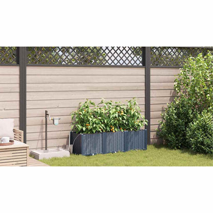 Gartenpflanzer Grau 120 x 40 x 37.5 cm Stahl