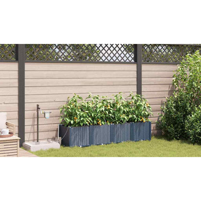 Gartenpflanzer Grau 160 x 40 x 37.5 cm Stahl