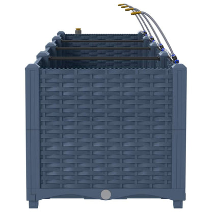 Gartenpflanzer Grau 160 x 40 x 37.5 cm Stahl