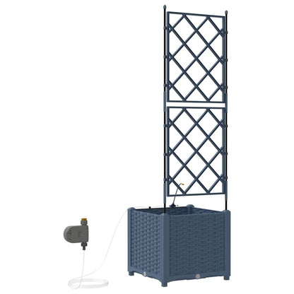 Gartenpflanzer Grau 40 x 40 x 142 cm Stahl