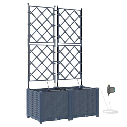 Gartenpflanzer Grau 80 x 40 x 142 cm Stahl