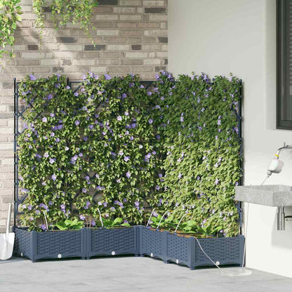 Gartenpflanzer Grau 120 x 120 x 126 cm Stahl