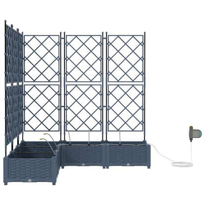 Gartenpflanzer Grau 120 x 120 x 126 cm Stahl