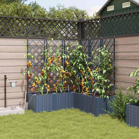 Gartenpflanzer Grau 120 x 120 x 142 cm Stahl