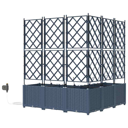 Gartenpflanzer Grau 120 x 120 x 142 cm Stahl