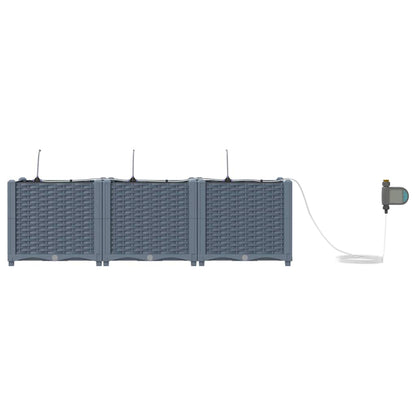 Gartenpflanzer Hellgrau 120 x 40 x 37.5 cm Stahl