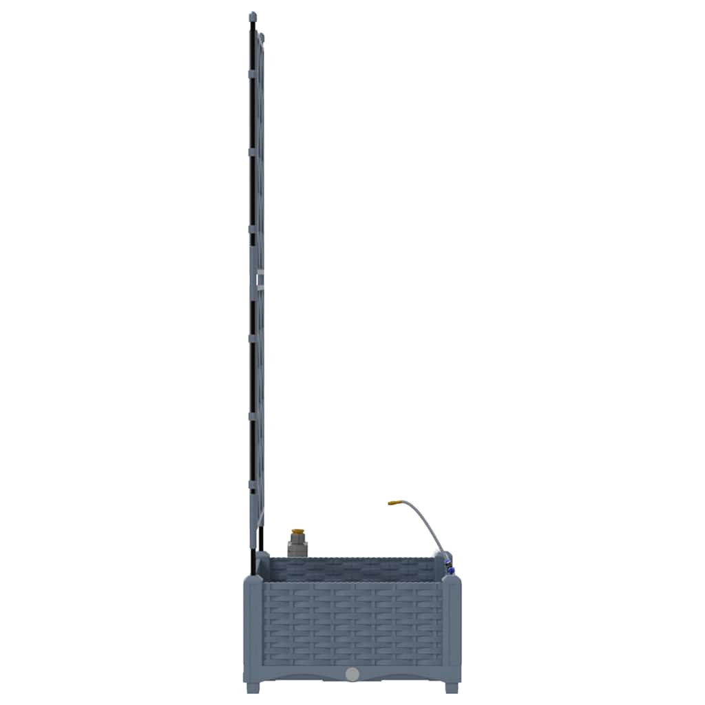 Gartenpflanzer Hellgrau 40 x 40 x 126 cm Stahl