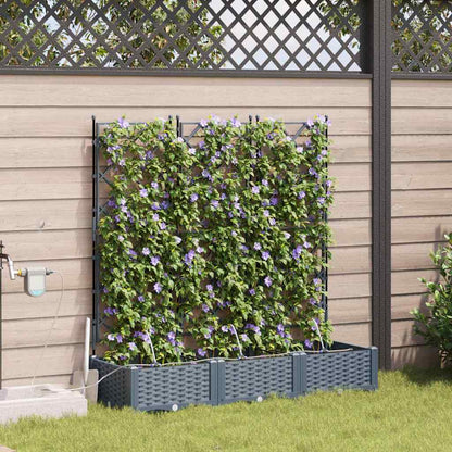 Gartenpflanzer Hellgrau 120 x 40 x 126 cm Stahl
