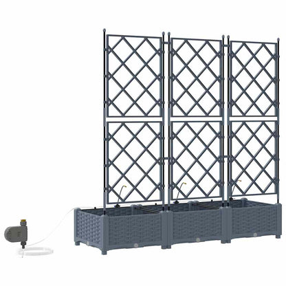 Gartenpflanzer Hellgrau 120 x 40 x 126 cm Stahl