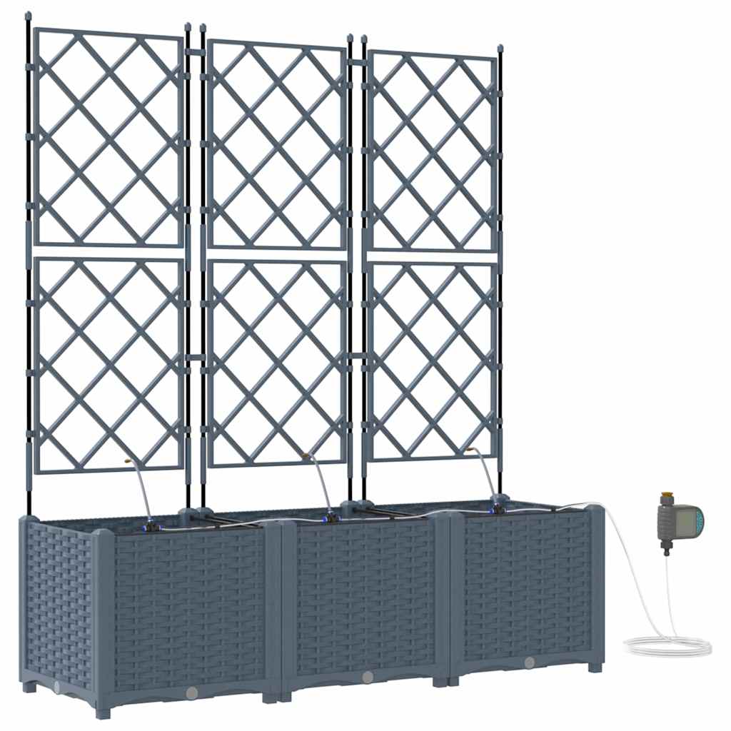 Gartenpflanzer Hellgrau 120 x 40 x 142 cm Stahl