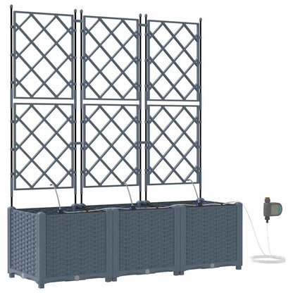 Gartenpflanzer Hellgrau 120 x 40 x 142 cm Stahl