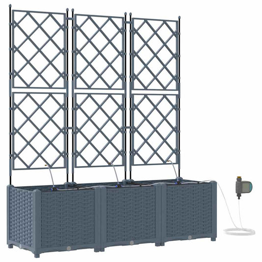 Gartenpflanzer Hellgrau 120 x 40 x 142 cm Stahl