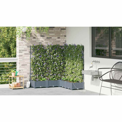 Gartenpflanzer Hellgrau 120 x 120 x 126 cm Stahl