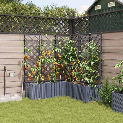 Gartenpflanzer Hellgrau 120 x 120 x 142 cm Stahl