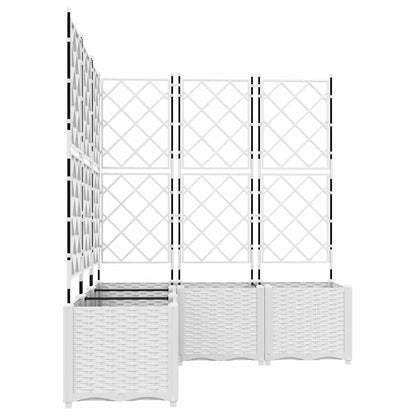 Gartenpflanzer mit Gitter 5 pcs Weiß 120 x 120 x 143 cm PP