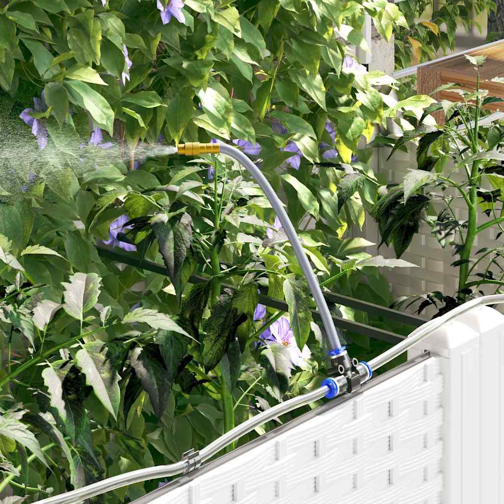 Gartenpflanzer Weiß 120 x 40 x 126 cm Stahl