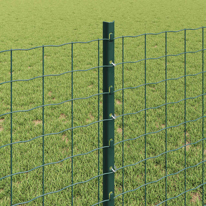 Zaunpfosten 11 pcs Grün 80 cm Stahl