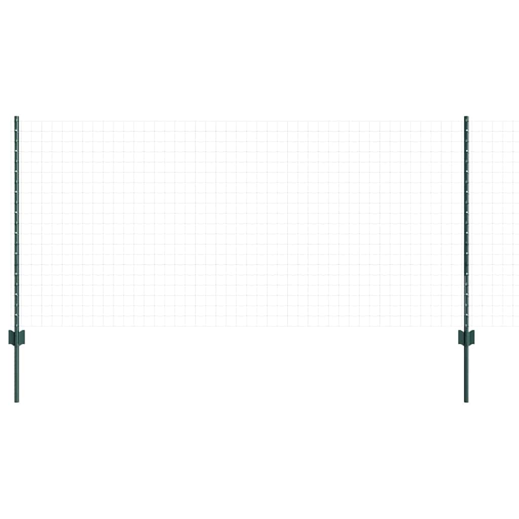 Zaunpfosten 22 pcs Grün 100 cm Stahl
