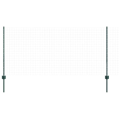 Zaunpfosten 22 pcs Grün 100 cm Stahl