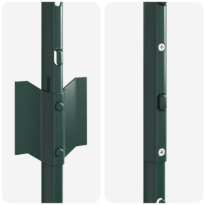 Zaunpfosten 10 pcs Grün 140 cm Stahl