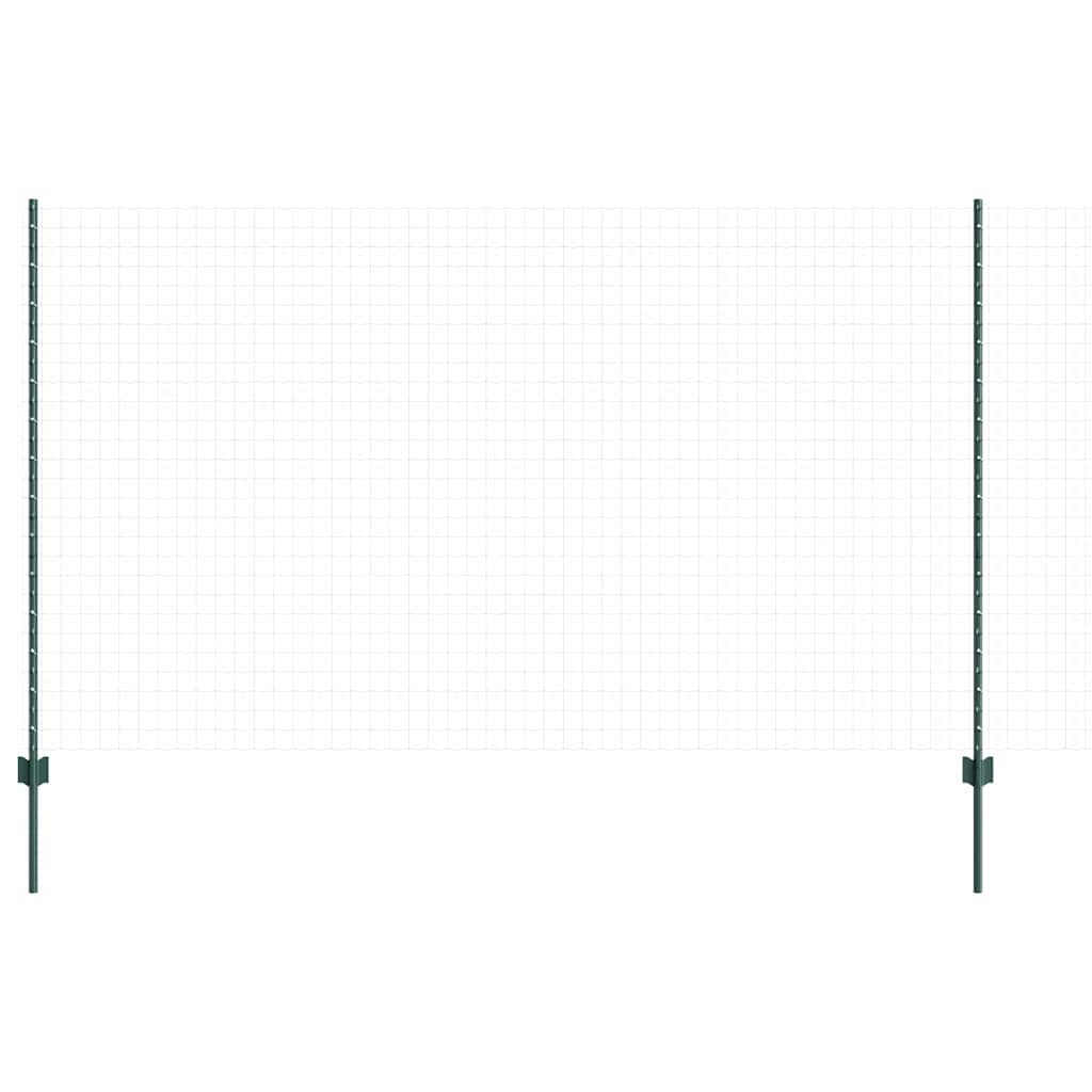 Zaunpfosten 10 pcs Grün 140 cm Stahl
